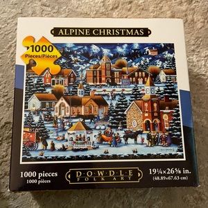 Dowdle folk art alpine Christmas 1000 piece puzzle